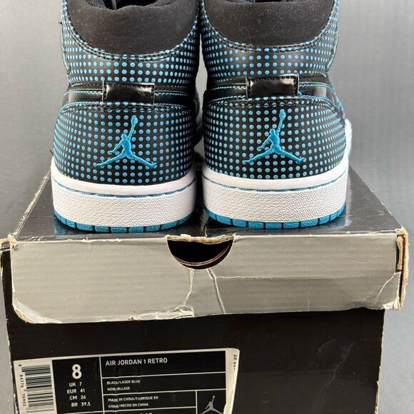 Jordan 1 Retro Polka Dot Laser Blue sneaker shoes men’s size 8 - Picture 6 of 11